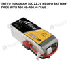 Tattu 16000mAh 30C 22.2V 6S Lipo Battery Pack With AS150+AS150 Plug
