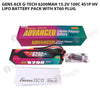 Gens Ace G-Tech 6200mAh 15.2V 100C 4S1P HV Lipo Battery Pack With XT60 Plug