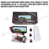 Gens Ace 4300mAh 3S 60C 11.4V Adventure High Voltage G-Tech Lipo Battery With Deans And XT60 Adapter