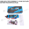 Gens Ace G-Tech 2200mAh 11.1V 60C 3S1P Lipo Battery Pack With EC3 Plug