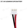 2S 7.4V 6200mAh Lipo Battery