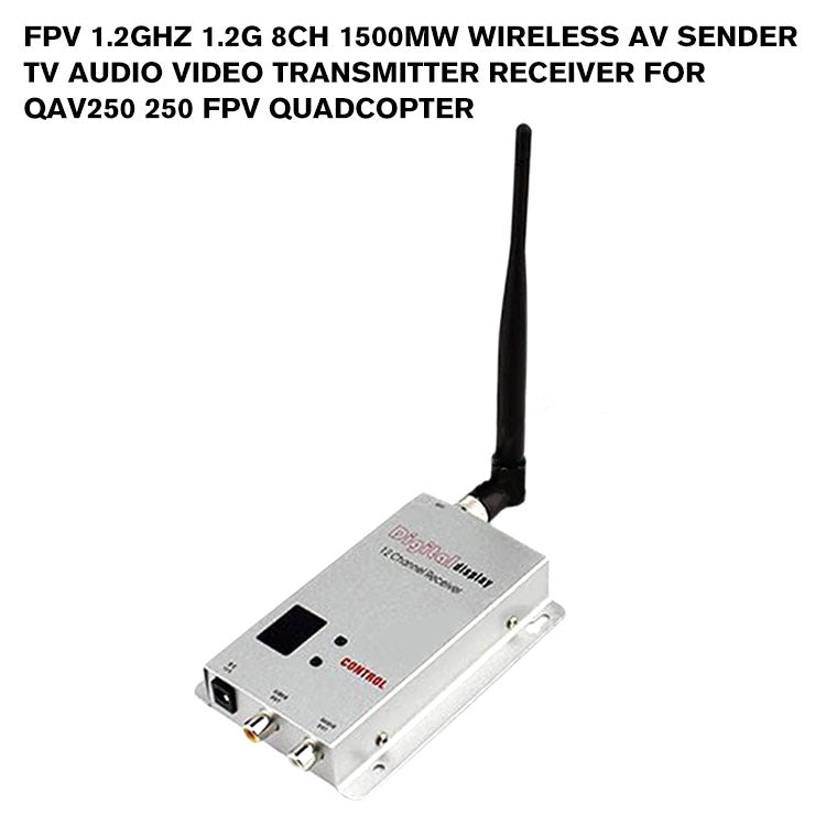 FPV 1.2Ghz 1.2G 8CH 1500mw Wireless AV Sender TV Audio Video Transmitter Receiver For QAV250 250 FPV Quadcopter