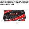 Gens Ace 4600mAh 7.4V 60C 2S2P HardCase Lipo Battery Shorty Pack 29# With 4.0mm Bullet To XT60 Plug