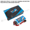 Gens Ace G-Tech11.1V 45C 3S1P 1300mAh Lipo Battery Pack With EC3 And Deans Adapter