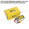 Tattu 850mAh 4S 130C 14.8V R-Line Version 4.0 Lipo Battery Pack With XT60 Plug