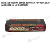 Gens Ace Redline Series 6000mAh 7.6V 130C 2S2P HardCase HV Lipo Battery