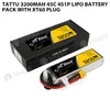 Tattu 3200mAh 4S 45C 14.8v Lipo Battery Pack With XT60 Plug