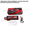 Gens Ace G-Tech 7600mAh 7.4V 60C 2S2P Lipo Battery Pack With XT60 Plug