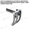 4pcs T Aluminium Alloy Pipe Clamp Motor Mount for Quad&HexaCopter 12mm / 14mm Carbon fiber tube