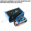 Gens Ace 2500mAh 7.4V 2S2P Hump RX Lipo Battery Pack With JR-3P Plug