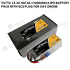 Tattu 22.2V 30C 6S 12000mAh Lipo Battery Pack With EC5 Plug For UAV Drone