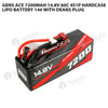 Gens Ace 7200mAh 4s 60C 14.8V HardCase Lipo Battery 14# With Deans Plug