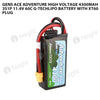 Gens Ace 4300mAh 3S 60C 11.4V Adventure High Voltage G-Tech Lipo Battery With XT60 Plug