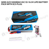 Gens Ace 5000mAh 5S 45C Lipo Battery Pack With EC5 Plug