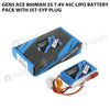 Gens Ace 800mAh 2S 7.4V 45C Lipo Battery Pack With JST-SYP Plug