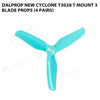 Dalprop New Cyclone T3028 T Mount 3 Blade Props (4 Pairs)