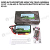 Gens Ace 4300mAh 3S 60C 11.4V Adventure High Voltage G-Tech Lipo Battery With XT60 Plug