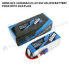 Gens Ace 5600mAh 22.2V 80C 6SLipo Battery Pack With EC5 Plug