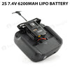 2S 7.4V 6200mAh Lipo Battery