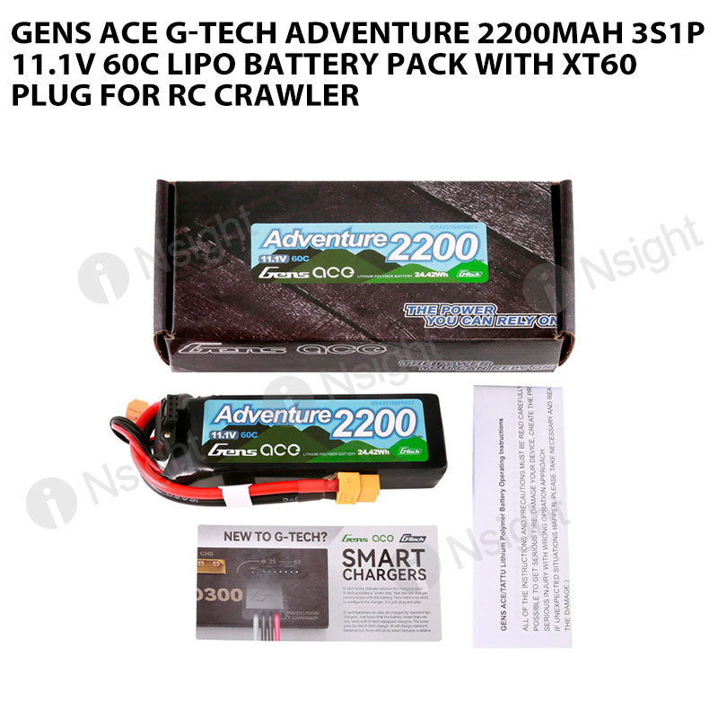 Gens ace Soaring 2200mAh 11.1V 30C 3S1P Lipo Pack avec XT60 Gens ace Soaring 2200mAh 11.1V 30C 3S1P Lipo Pack avec XT60