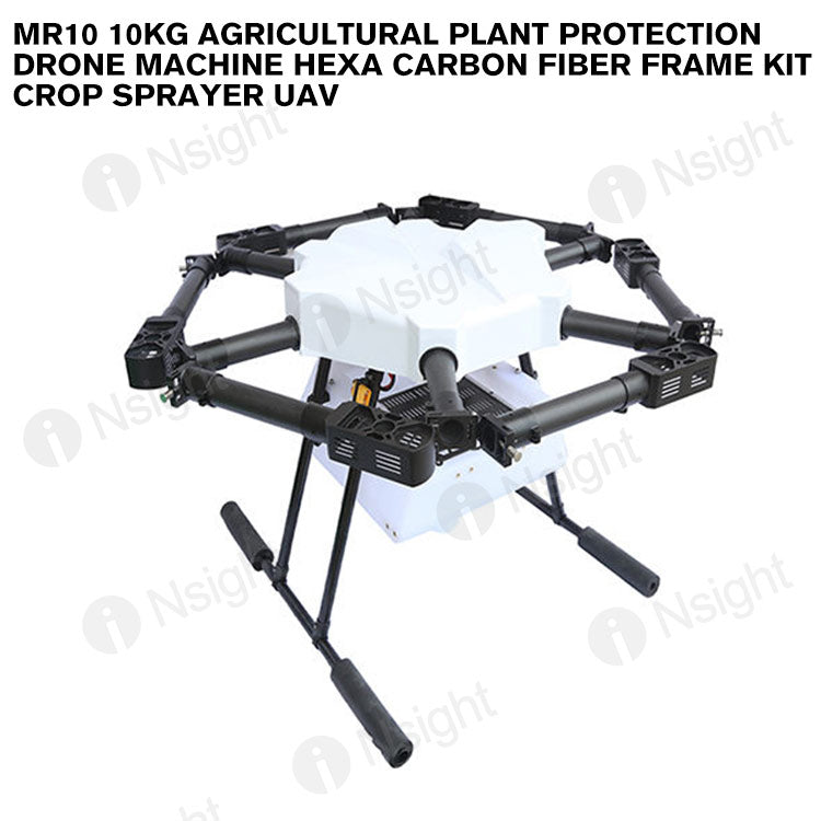 MR10 10KG Agricultural plant protection drone machine Hexa carbon fiber frame kit crop sprayer uav
