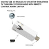 Digital USB 2.0 Analog TV Stick for Worldwide TV Tuner Receiver FM Radio with Remote Control for PC Laptop