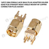 10Pcs SMA Female Jack Male Plug Adapter Solder Edge PCB Straight Right angle Mount RF Copper Connector Plug Socket