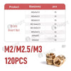Brass Female Thread Knurled Inserts Nuts Kit M2/M2.5/M3/M4/M5/M6/M8 65-1080 3D Printing Hot Melt Threaded Embedment Insert Nut