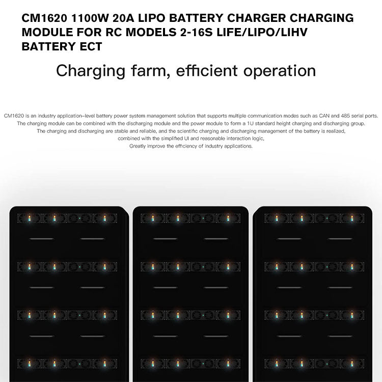 CM1620 1100W 20A Lipo Battery Charger Charging Module for Rc Models 2-16S Life/LiPo/LiHv Battery ect
