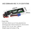 ACE G-TECH Plug 5300mAh 2200mAh 45C/30C 14.8V/11.1V 3S 4S Battery For IMARS D300 or Mini Charger Can Achieve Intelligent Chargin