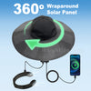 Solar-Powered Outdoor Shade Charging Hat with USB Output for Mobile Phones