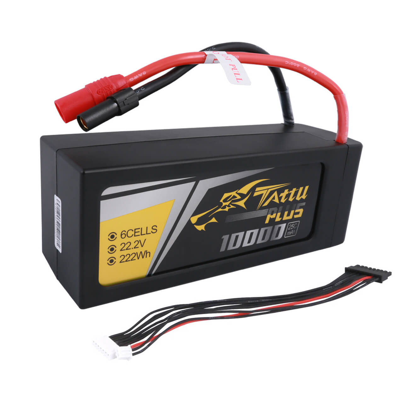 Tattu Plus 10000mAh 6S 22.2V 25C Lipo Smart Battery Pack with XT90 Plug