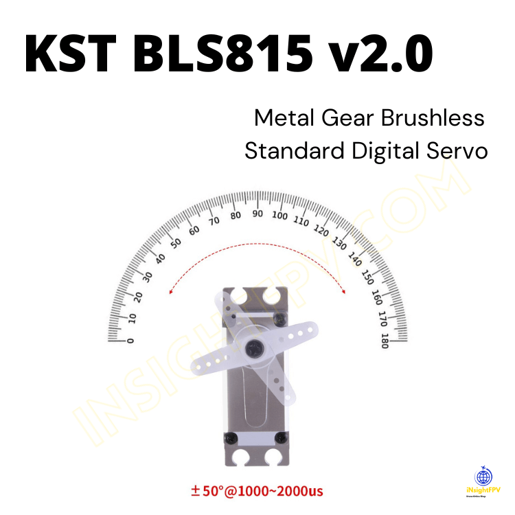 KST BLS815 v2.0 20kg Metal Gear 0.07sec Brushless Standard Digital Servo for UAV RC Car Boat Robot Arm Helicopter Airplane
