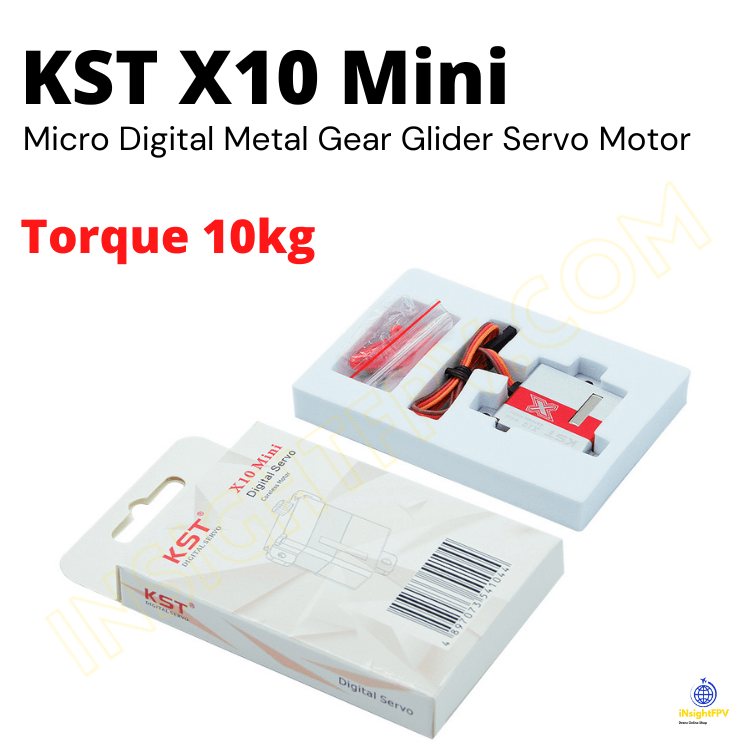 KST X10 Mini Torque 10kg Micro Digital Metal Gear Glider Servo Motor for Fixed Wing UAV Helicopter Airplane