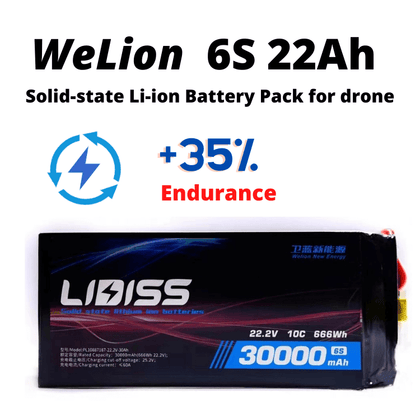 WeLion 6S 22000mAh Solid-state Li-ion Battery Pack for drone