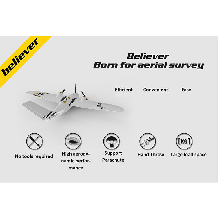 Makeflyeasy Believer Aerial Survey Carrier Fixed-wing mapping UAV Double-engine