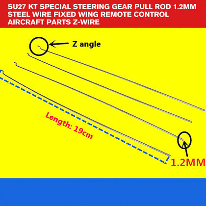 SU27 KT Special Steering Gear Pull Rod 1.2MM Steel Wire Fixed Wing Remote Control Aircraft Parts Z-wire