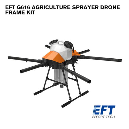 EFT G616 Agriculture Sprayer Drone Frame Kit with Dual Quick Release 16L Water Tank 6 Axis Foldable Compatible with Hobbywing X8 Motor and Quick Release Battery
