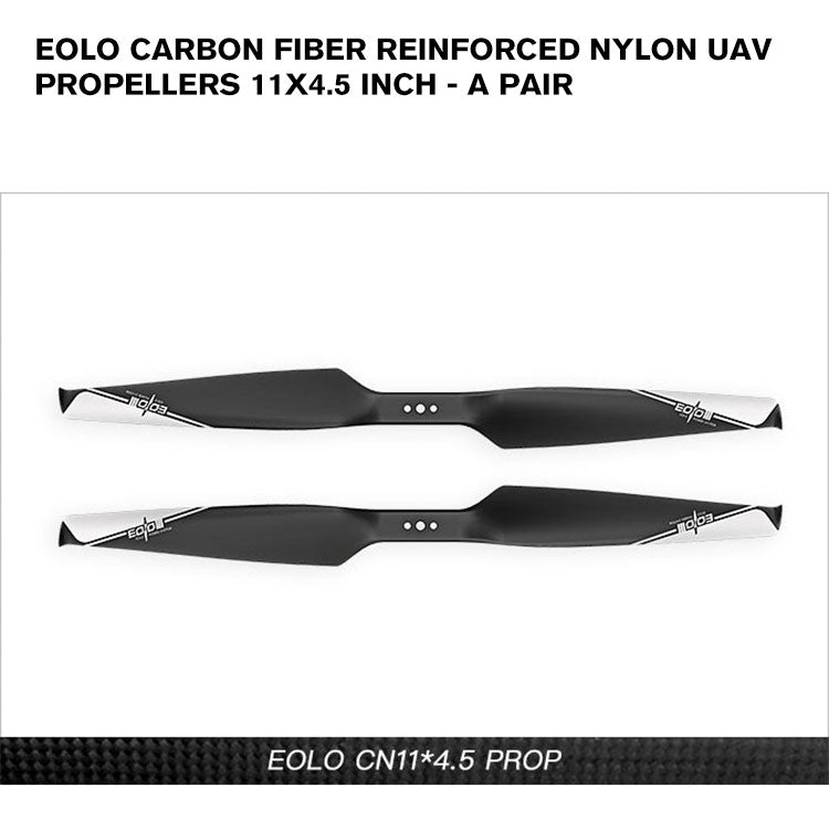 Eolo Carbon Fiber Reinforced Nylon UAV Propellers 11x4.5 inch - A Pair