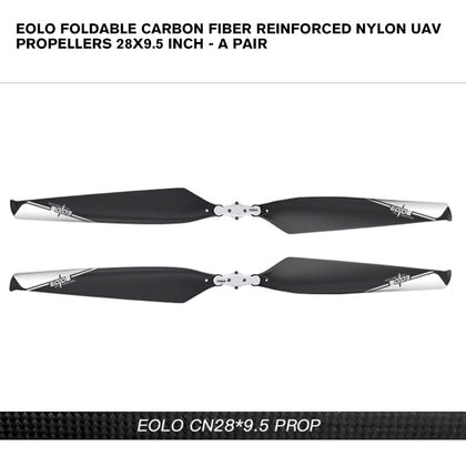 Eolo Foldable Carbon Fiber Reinforced Nylon UAV Propellers 28x9.5 inch - A Pair