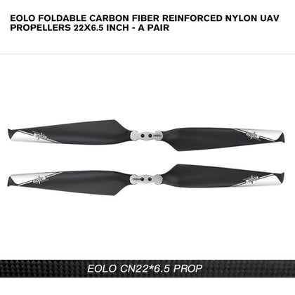 Eolo Foldable Carbon Fiber Reinforced Nylon UAV Propellers 22x6.5 inch - A Pair