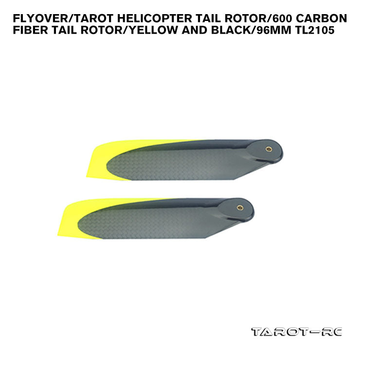 Tarot Helicopter Tail Rotor/600 Carbon Fiber Tail Rotor/Yellow and Black/96mm TL2105
