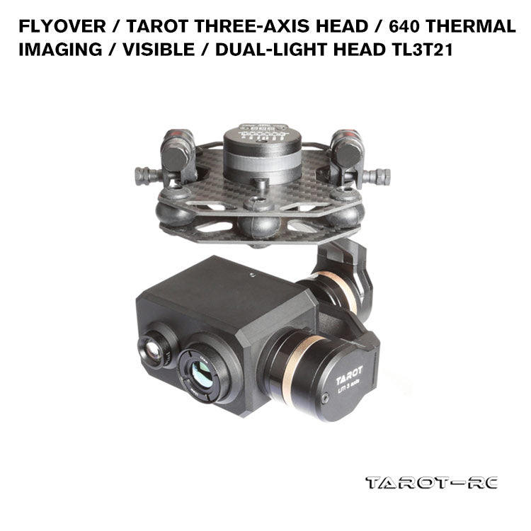 Tarot 3-axis head / 640 thermal / visible / dual light head TL3T21