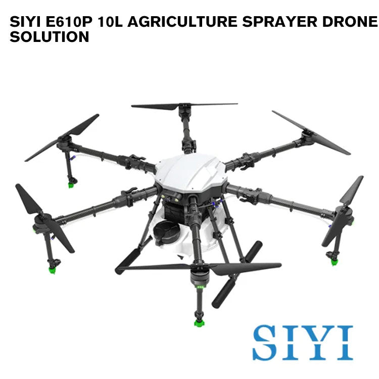 SIYI E610P 10L Agriculture Sprayer Drone Solution with Water Tank 6 Axis Foldable Frame Kit Long Range Remote Controller Professional Flight Controller High-Capacity Battery Dual-Way Balance Charger