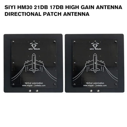 SIYI HM30 21dB 17dB High Gain Antenna Directional Patch Antenna with SMA Connector Compatible with HM30 Ground Unit and Antenna Trackers