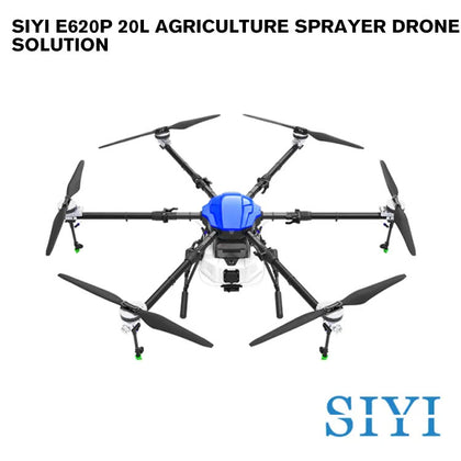 SIYI E620P 20L Agriculture Sprayer Drone Solution with Water Tank 6 Axis Foldable Frame Kit 1080P Smart Controller Waterproof FPV Camera Professional Flight Controller Smart Battery Fast Charger