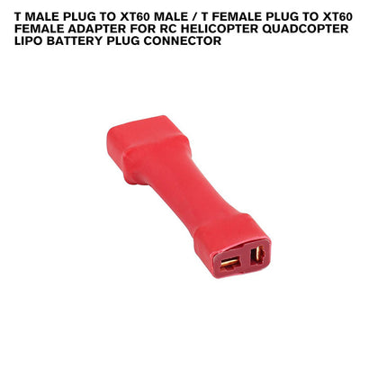 T Male Plug to XT60 Male / T Female Plug to XT60 Female Adapter For RC Helicopter Quadcopter LiPo Battery Plug Connector