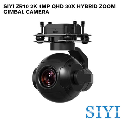 SIYI ZR10 2K 4MP QHD 30X Hybrid Zoom Gimbal Camera with 2560x1440 HDR Starlight Night Vision 3-Axis Stabilizer Lightweight UAV Pod Camera Payload for Drone Surveillance Inspection