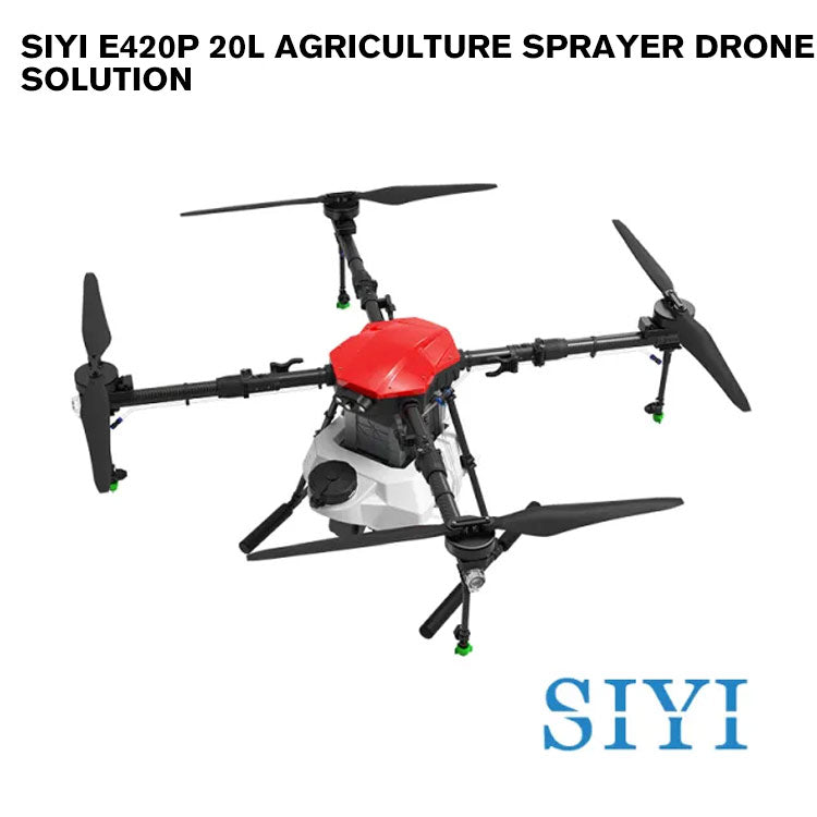 SIYI E420P 20L Agriculture Sprayer Drone Solution with Water Tank 4 Axis Foldable Frame 1080P Smart Controller Waterproof FPV Camera Professional Flight Controller Smart Battery Fast Charger