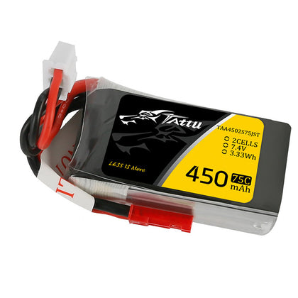 Tattu 14.8V 75C 4S1P 450mAh Lipo Battery Pack With XT30 Plug